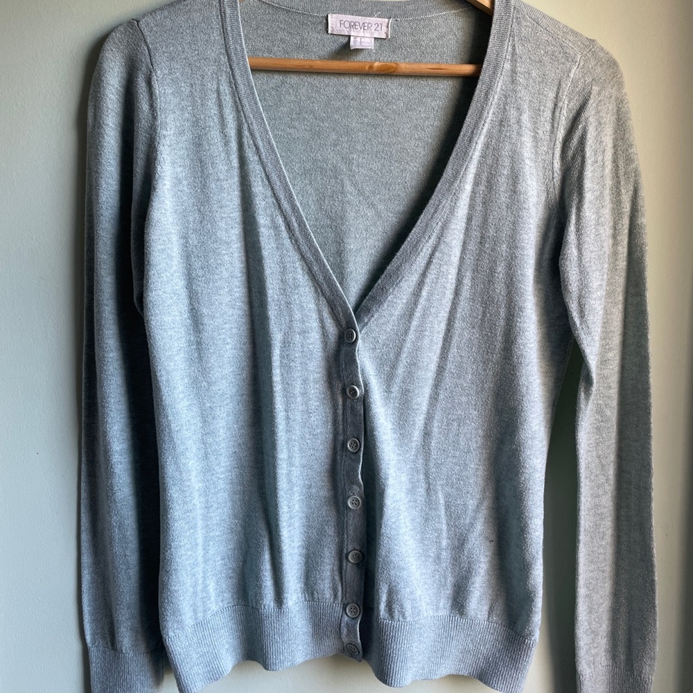 Forever 21 Mint Green Cardigan Sweater